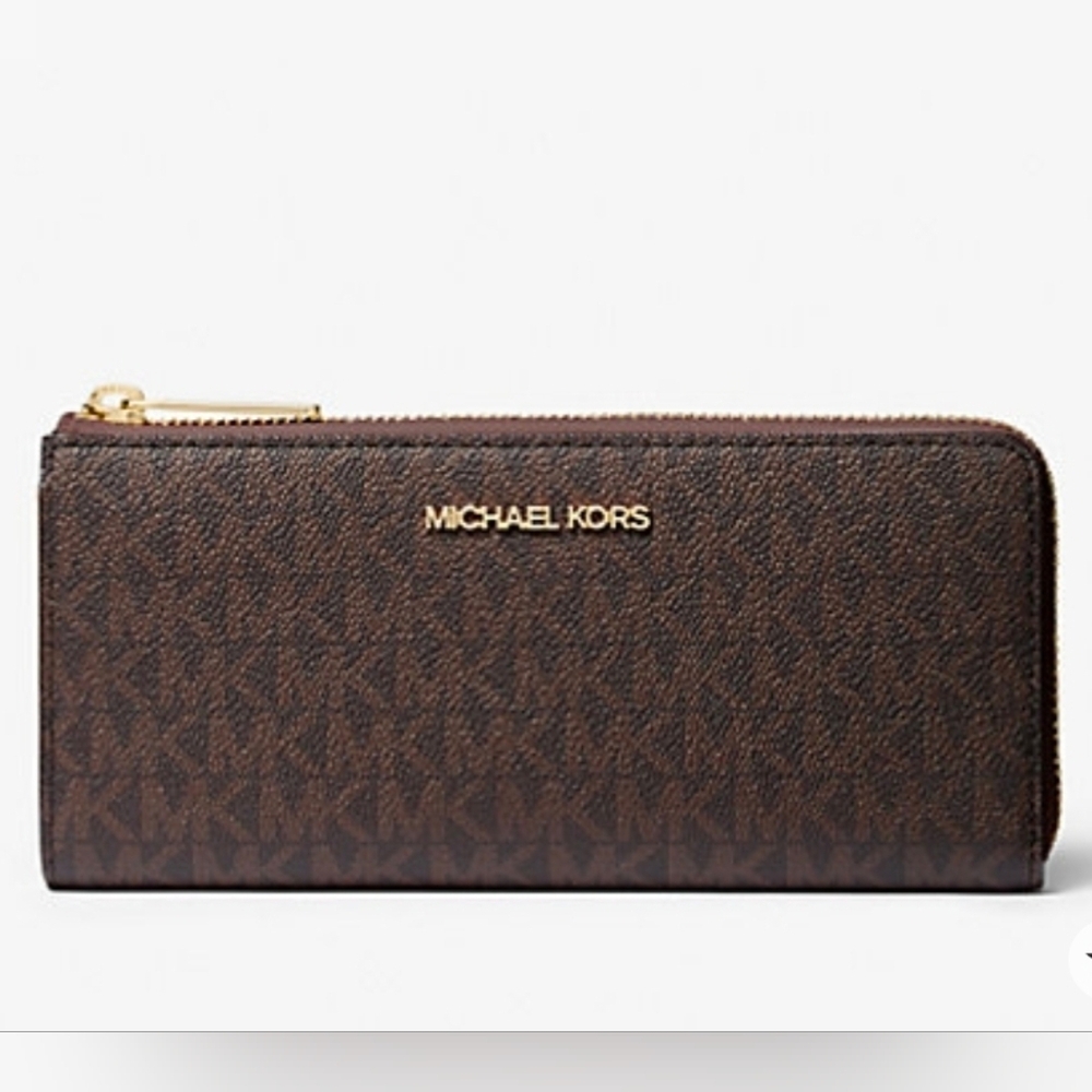 Michael Kors Dark Brown Zip Wallet